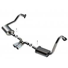 Borla Cat-Back výfukový systém "S-Type" pro Porsche Cayman 718, 2,0L, automat/manual, RWD, 2-dveř., 2017-2023 Borla Cat-Back výfukový systém "S-Type" pro Porsche Cayman 718, 2,0L, automat/manual, RWD, 2-dveř., 2017-2023