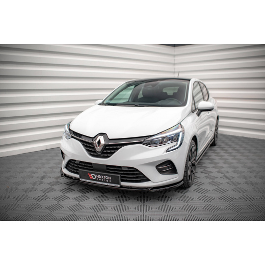 Maxton Design spoiler pod přední nárazník pro Renault Clio Mk5, černý lesklý plast ABS