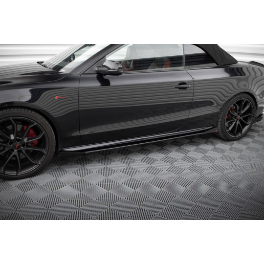 Maxton Design "Street Pro" difuzory pod boční prahy s křidélky pro Audi S5 8T, plast ABS bez povrchové úpravy, Coupe/Cabrio