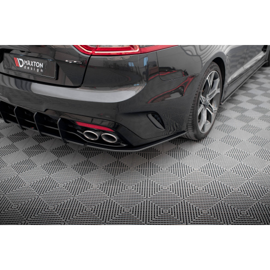 Maxton Design "Street Pro" boční difuzory pod zadní nárazník pro Kia Stinger GT-Line, plast ABS bez povrchové úpravy