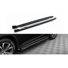 Maxton Design difuzory pod boční prahy pro Lexus RX Mk4 Facelift, černý lesklý plast ABS