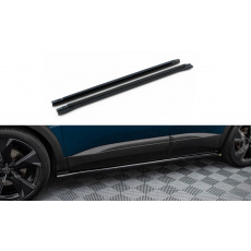 Maxton Design difuzory pod boční prahy pro Peugeot 3008 Mk2 Facelift GT-Line, černý lesklý plast ABS
