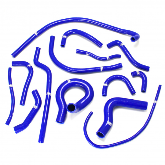 Samco Sport 14-dílná sada silikonových hadic pro vedení chladicí kapaliny pro Ford Capri Mk3 1981 - 1988 2.8 injection V6 (Cologne), barva: modrá