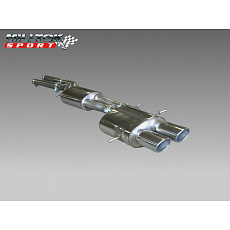 Milltek Sport homologovaný výfuk cat-back s rezonátorem pro Audi RS4 B5 V6 Bi-Turbo Avant 2000-2002, pro montáž na OEM katalyzátory