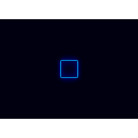 Kompletní LED čtyřhranné svítidlo modré, rozměr: 1 element 44 x 44 cm