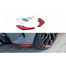 Maxton Design boční difuzory pod zadní nárazník ver.2 pro BMW řada 1 F40, červený lesklý plast ABS