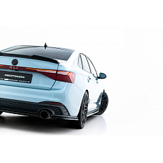 Maxton Design boční difuzory pod zadní nárazník pro Volkswagen Jetta GLI Mk7 Facelift 2, černý lesklý plast ABS