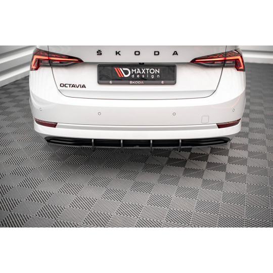 Maxton Design "Street Pro" difuzor zadního nárazníku pro Škoda Octavia Mk4, plast ABS bez povrchové úpravy