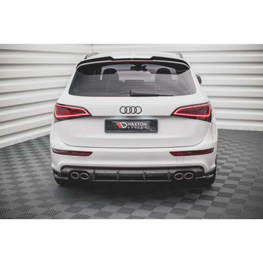 Maxton Design "Street Pro" difuzor zadního nárazníku pro Audi SQ5 Mk1, plast ABS bez povrchové úpravy, s černou a červenou linkou