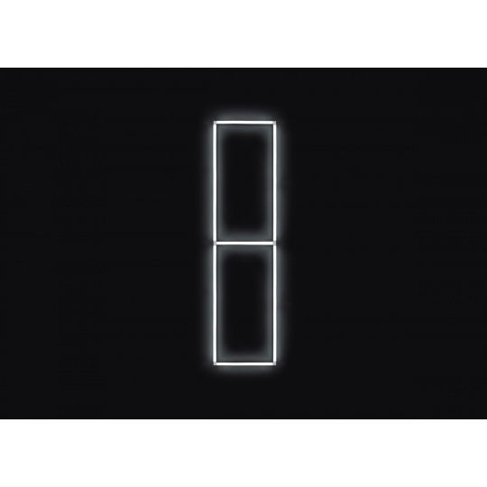Kompletní LED čtyřhranné svítidlo bílé 4500 K, rozměr: 2 elementy 44 x 234 cm