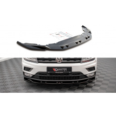Maxton Design spoiler pod přední nárazník pro Volkswagen Tiguan MK2 Standard, černý lesklý plast ABS