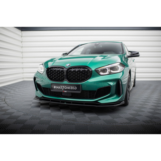 Maxton Design spoiler pod přední nárazník ver.9 pro BMW řada 1 F40, černý lesklý plast ABS, M135i