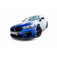 Maxton Design spoiler pod přední nárazník ver.4 pro BMW M5 F90 Facelift, černý lesklý plast ABS