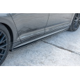 Maxton Design difuzory pod boční prahy pro Volkswagen Passat Mk8 (B8), černý lesklý plast ABS, R-Line
