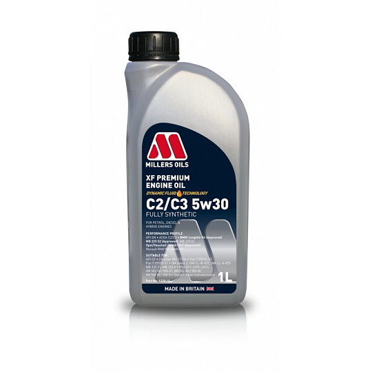 Plně syntetický olej Millers Oils XF Premium C2 / C3 5w30, 1L