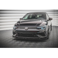 Maxton Design spoiler pod přední nárazník ver.2 pro Volkswagen Golf R Mk8, černý lesklý plast ABS