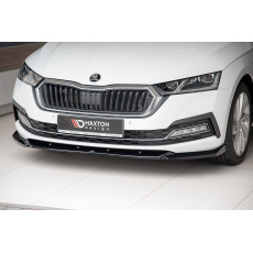 Maxton Design spoiler pod přední nárazník ver.1 pro Škoda Octavia Mk4, černý lesklý plast ABS