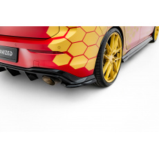Maxton Design boční difuzory pod zadní nárazník ver.3 pro Volkswagen Golf GTI Mk8 Facelift, černý lesklý plast ABS, Clubsport