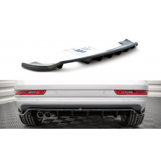 Maxton Design středový spoiler pod zadní nárazník s žebrováním pro Audi Q3 8U Facelift S-Line, černý lesklý plast ABS Maxton Design středový spoiler pod zadní nárazník s žebrováním pro Audi Q3 8U Facelift S-Line, černý lesklý plast ABS