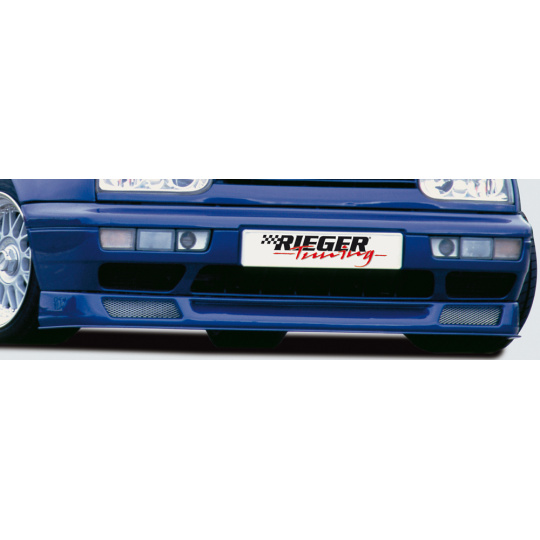 Rieger lipa pod přední nárazník Rieger pro Volkswagen Golf 3 3-dvéř., 5-dvéř., kabriolet, plast ABS bez povrchové úpravy, pod přední spoiler Rieger obj. kód Y 00042011