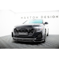Maxton Design spoiler pod přední nárazník pro Audi Q8 Mk 1 FL, černý lesklý plast ABS, vč. S-Line