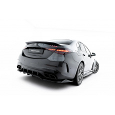 Maxton Design spoiler pod zadní nárazník s žebrováním pro Mercedes třída C S206 63 AMG, W206 63 AMG, černý lesklý plast ABS