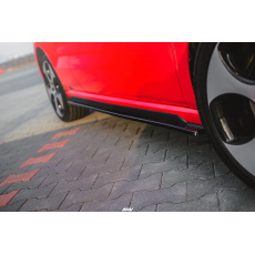Maxton Design difuzory pod boční prahy pro Volkswagen Polo GTI Mk5, černý lesklý plast ABS