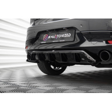 Maxton Design středový spoiler pod zadní nárazník s žebrováním pro Mazda 3 Mk4, černý lesklý plast ABS