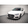 Maxton Design spoiler pod přední nárazník ver.2 pro Audi A4 B9 FL, černý lesklý plast ABS