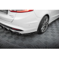 Maxton Design "Street Pro" boční difuzory pod zadní nárazník s křidélky pro Ford Mondeo Mk5 Facelift, plast ABS bez povrchové úpravy, s červenou linkou, Sport