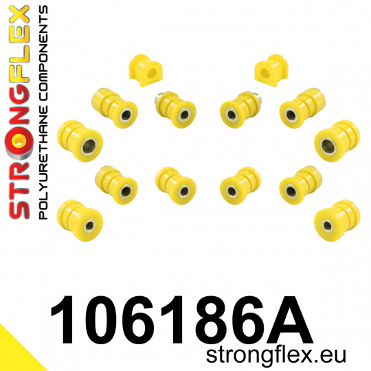106186A: Strongflex Sada silentbloků zadního zavěšení varianta SPORT