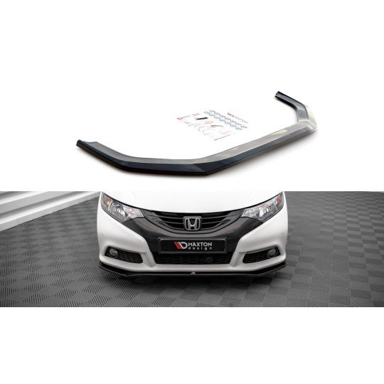 Maxton Design spoiler pod přední nárazník pro Honda Civic Mk9, černý lesklý plast ABS