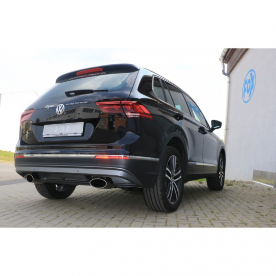 Fox Sportauspuff koncový tlumič výfuku s koncovkou 160x90 Typ 38 na obou stranách pro Volkswagen Tiguan II Benzin 2015- s motorem 2.0