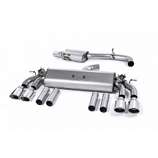 Milltek Sport homologovaný výfuk cat-back GPF Back s rezonátorem pro Audi S3 2.0 TFSI quattro Sedan/Cabrio 8V.2 (s GPF) 2019-2020, dvojité oválné leštěné koncovky