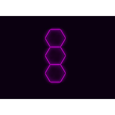 Kompletní LED hexagonové svítidlo růžové, rozměr: 3 elementy 97 x 246 cm Kompletní LED hexagonové svítidlo růžové, rozměr: 3 elementy 97 x 246 cm