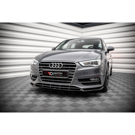 Maxton Design spoiler pod přední nárazník pro Audi A3 8V, černý lesklý plast ABS, Sportback