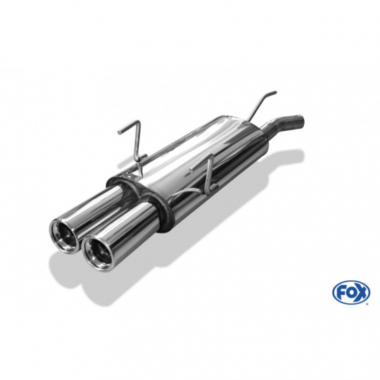 Fox Sportauspuff koncový tlumič výfuku s koncovkou 2x80 Typ 13 pro Opel Astra F s motorem 1.4, 1.5 D, 1.6, 1.6 D, 1.8, 2.0, typ F Combi s 3bod. uch. tl.