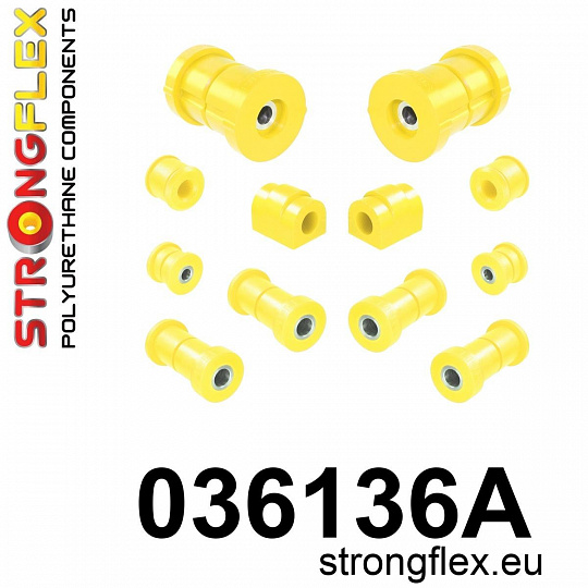 036136A: Strongflex Sada silentbloků zadního zavěšení varianta SPORT 036136A: Strongflex Sada silentbloků zadního zavěšení varianta SPORT