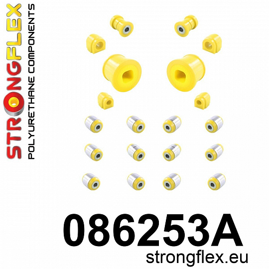 086253A: Strongflex Kompletní sada silentbloků zavěšení varianta SPORT 086253A: Strongflex Kompletní sada silentbloků zavěšení varianta SPORT