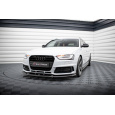 Maxton Design spoiler pod přední nárazník pro Audi A4 B8 Competition Facelift, černý lesklý plast ABS, Avant
