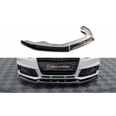 Maxton Design spoiler pod přední nárazník pro Audi A4 B8 Competition Facelift, černý lesklý plast ABS, Avant