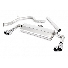 Milltek Sport výfukový systém cat-back bez rezonátoru (hlasitější) pro Seat Leon Cupra 290 3/5-dvéř. Hatch (s GPF/OPF) 2019-2020, GT-80 dvojité leštěné koncovky