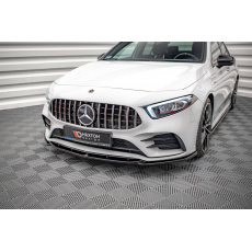Maxton Design spoiler pod přední nárazník ver.5 pro Mercedes třída A W177 AMG-Line, černý lesklý plast ABS
