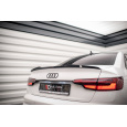 Maxton Design prodloužení spoileru pro Audi A4 B9 FL, černý lesklý plast ABS
