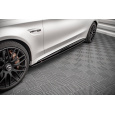 Maxton Design difuzory pod boční prahy pro Mercedes třída C W205 Facelift/63 AMG/Coupe, černý lesklý plast ABS