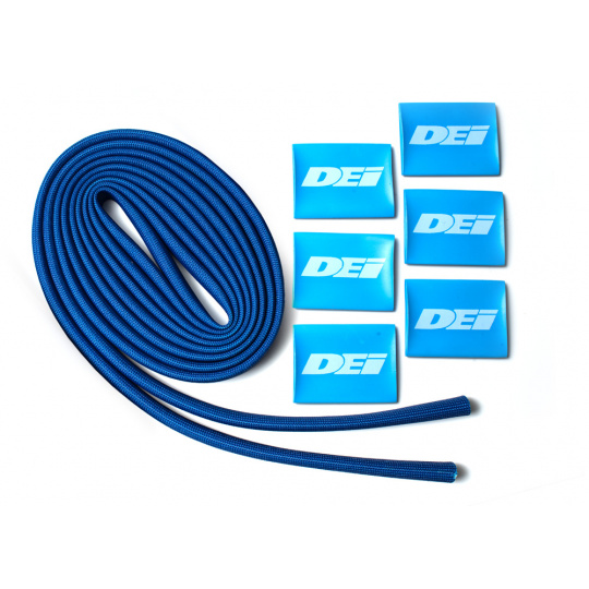 DEi Design Engineering sada termo izolačního návleku "Protect-A-Wire" délka 2,1 m + 6x koncovka s logem, barva: modrá
