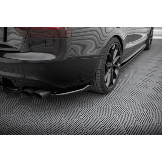 Maxton Design boční difuzory pod zadní nárazník pro Audi S5 8T, černý lesklý plast ABS, Coupe/Cabrio