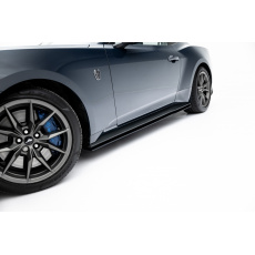 Maxton Design "Street Pro" difuzory pod boční prahy pro Ford Mustang Mk7 GT, plast ABS bez povrchové úpravy, s černou a červenou linkou