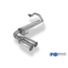 Fox Sportauspuff koncový tlumič výfuku s koncovkou 2x90 Typ 10 na levé straně pro Honda CRX II s motorem EC8, EC9, ED6, ED7, ED9 Fox Sportauspuff koncový tlumič výfuku s koncovkou 2x90 Typ 10 na levé straně pro Honda CRX II s motorem EC8, EC9, ED6, ED7, ED9