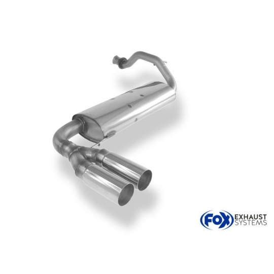Fox Sportauspuff koncový tlumič výfuku s koncovkou 2x90 Typ 10 na levé straně pro Honda CRX II s motorem EC8, EC9, ED6, ED7, ED9